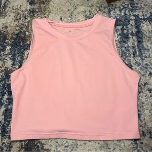 Zyia Pink Cropped Sleeveless Athletic Tank Top Size XL